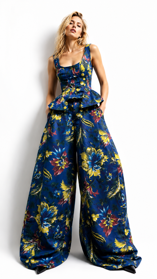 Set floral blue limited