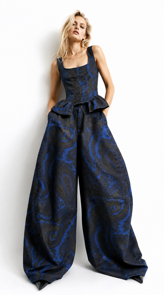 Set black blue zegzag limited