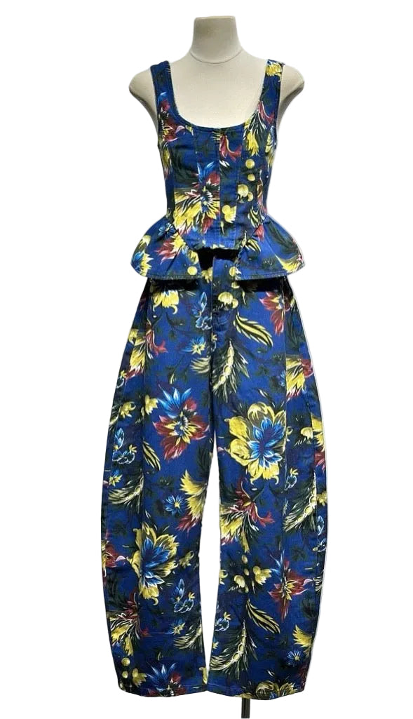 Set floral blue limited