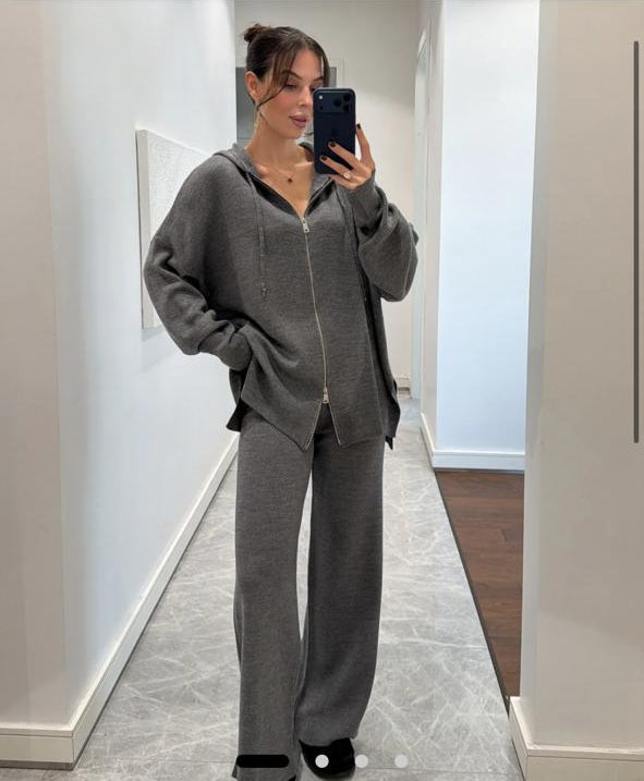 Set double zipper grey