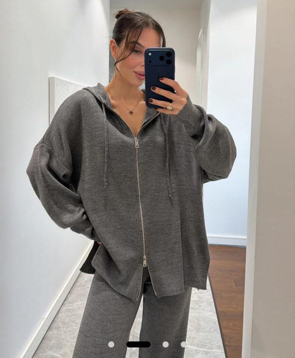 Set double zipper grey