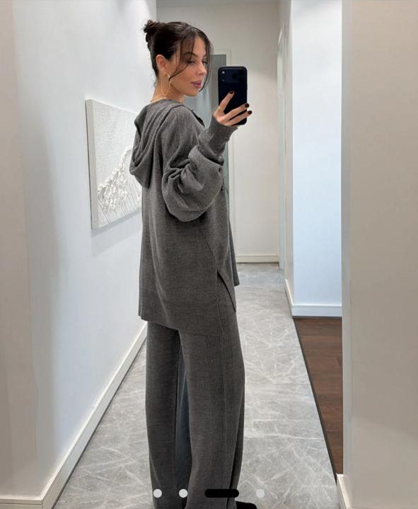 Set double zipper grey