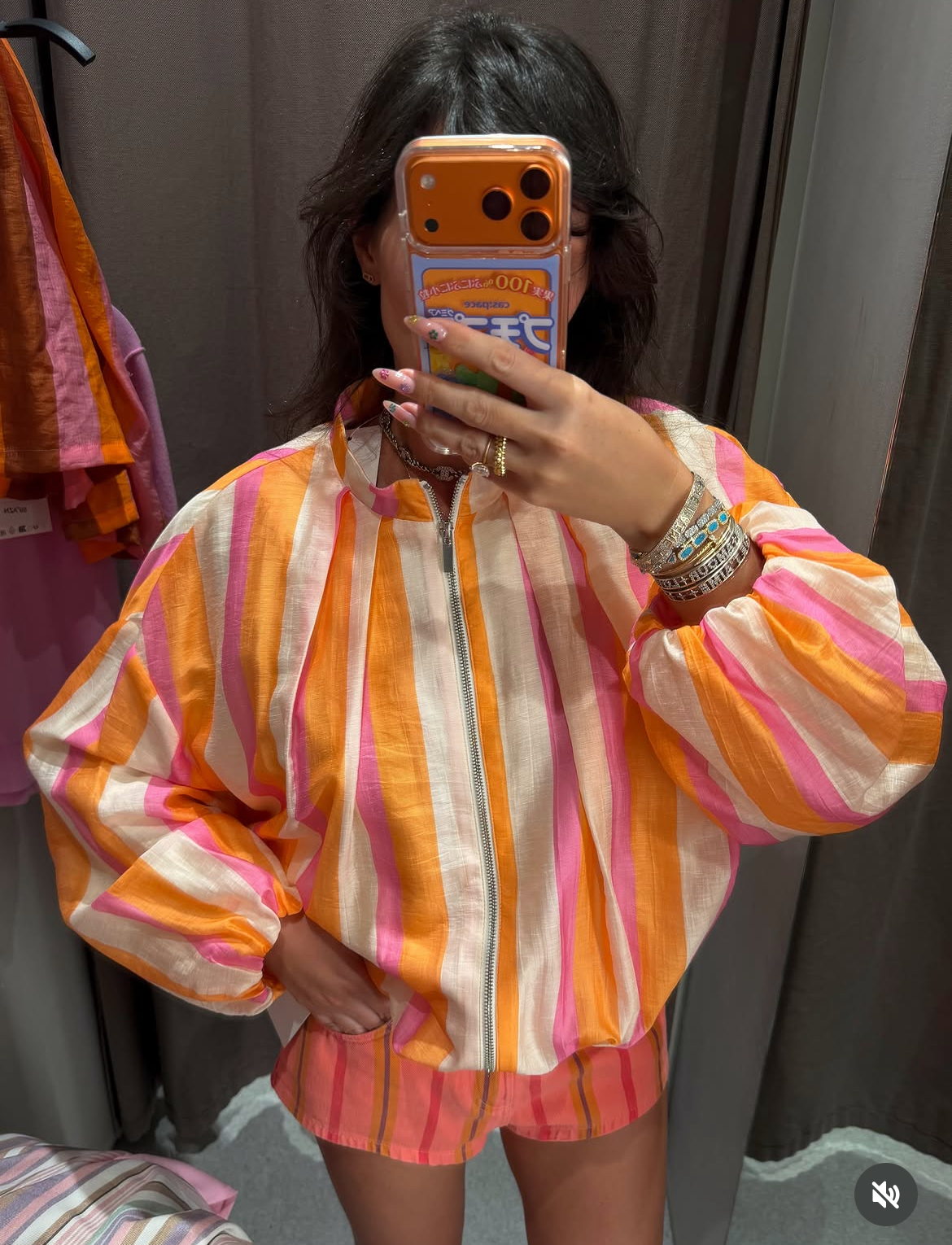 Bomber stripe multicolor jacket