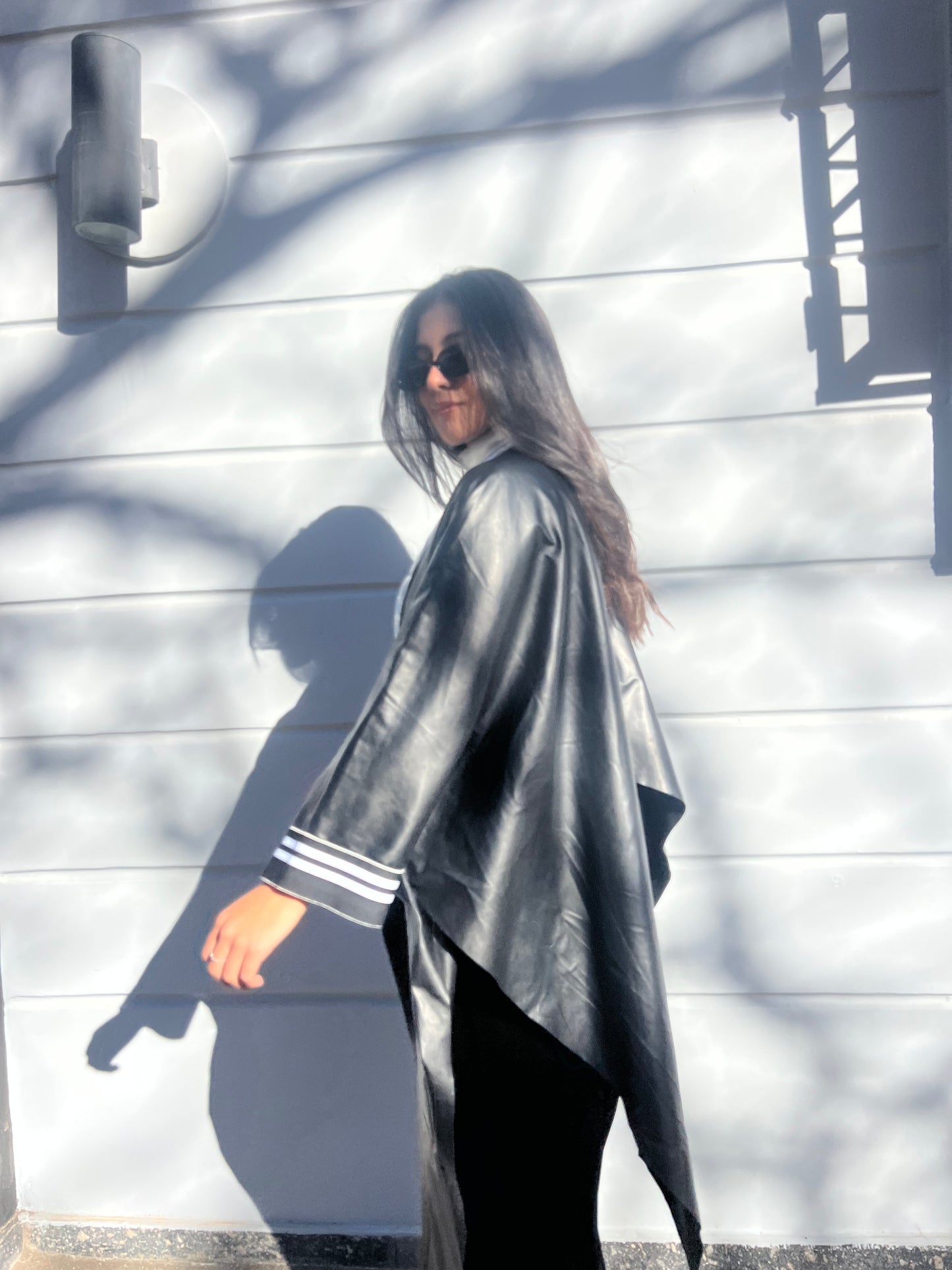 Cardigan zipper silver black