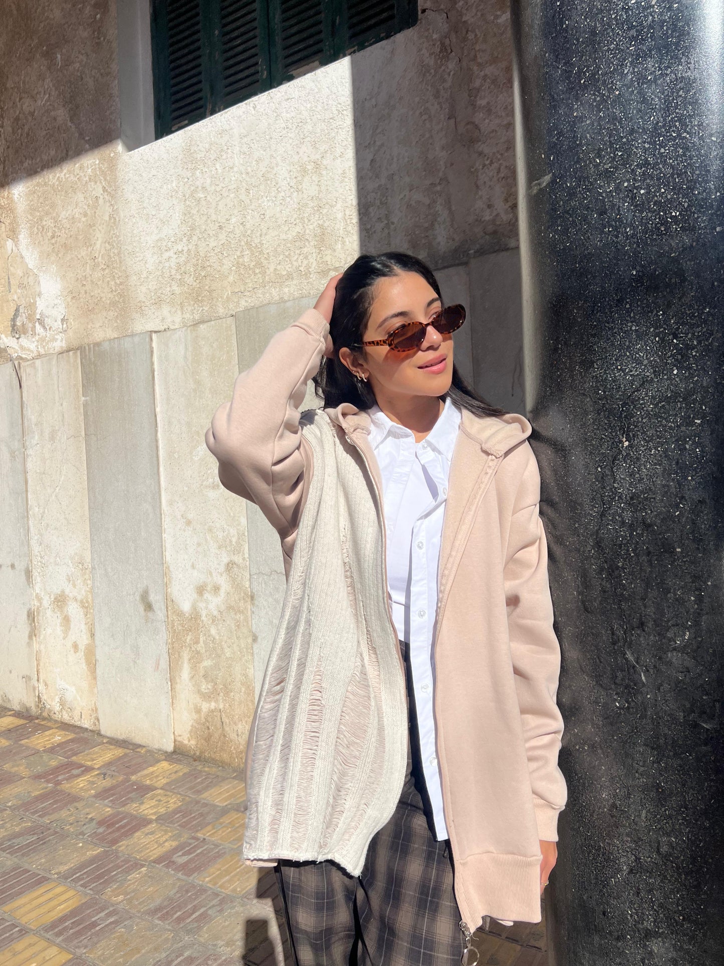 Jacket sweater beige Dq