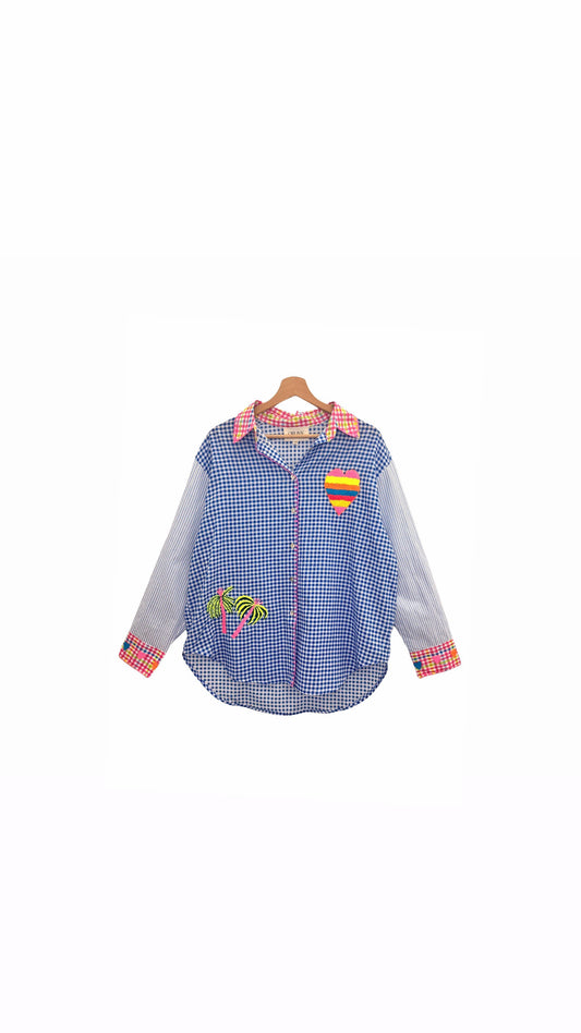 Shirt checkered heart