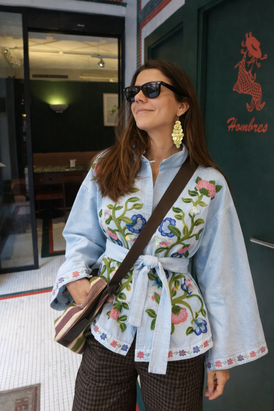 Jacket embroidery denim