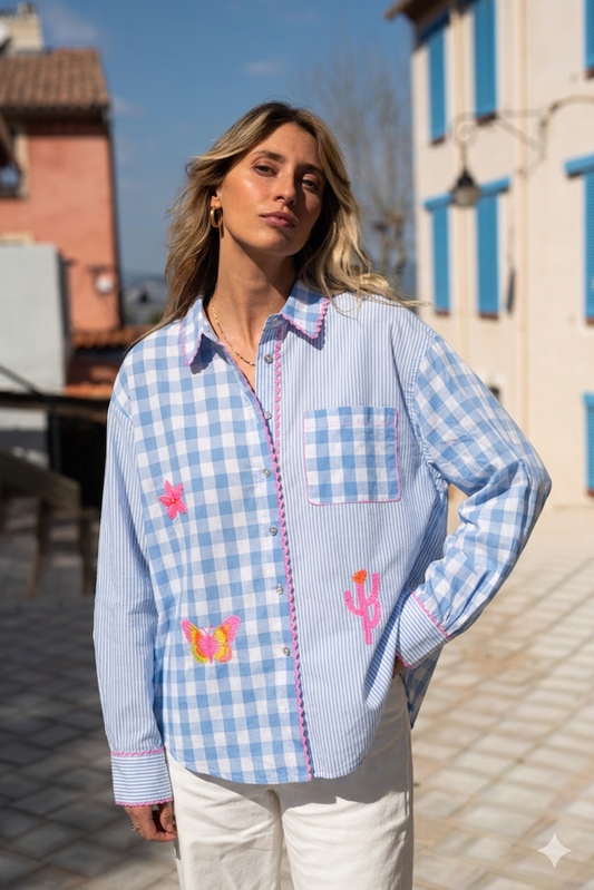 Shirt checkered half