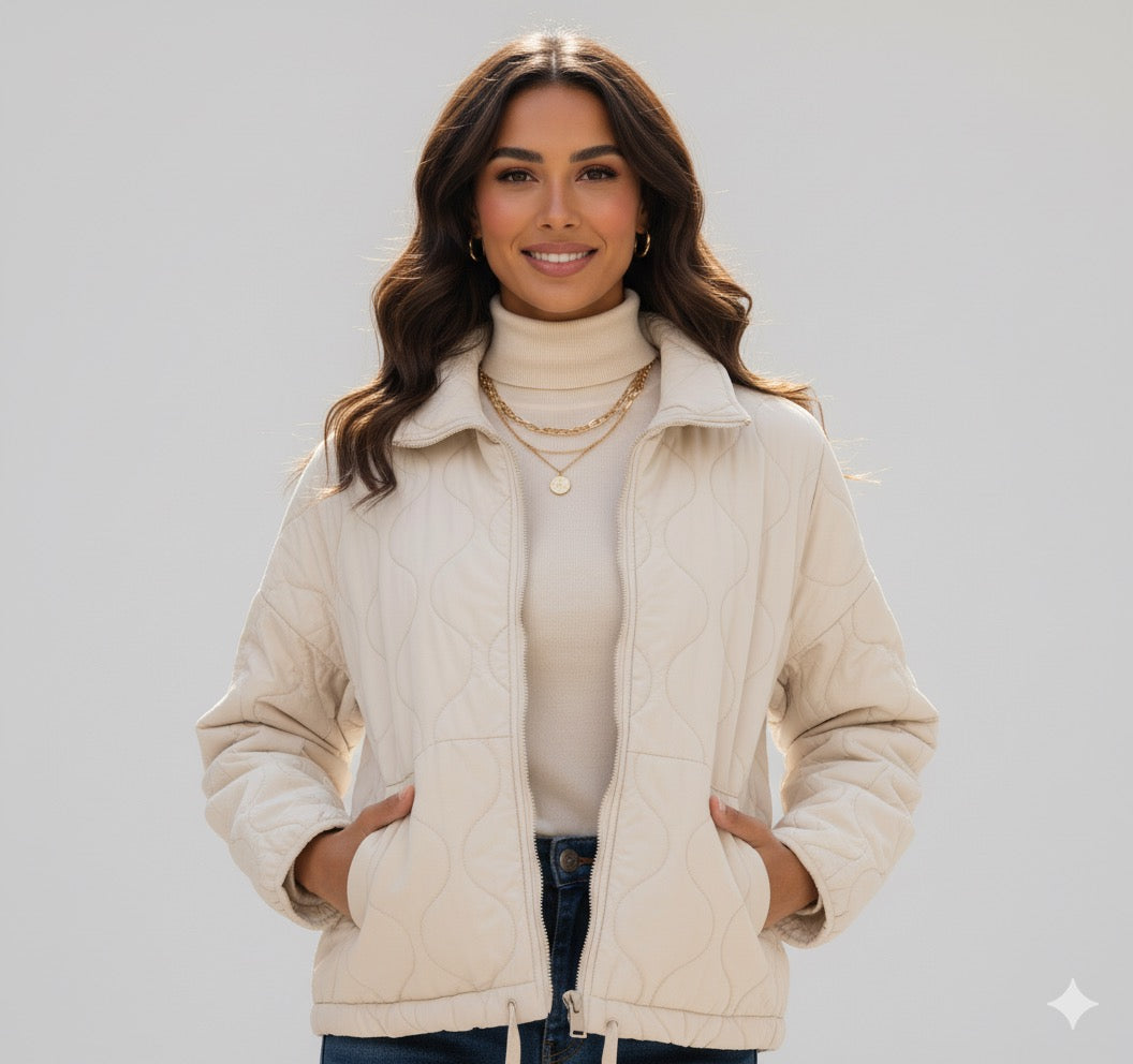 Quilted zipper jacket