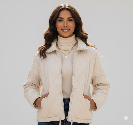 Quilted zipper jacket