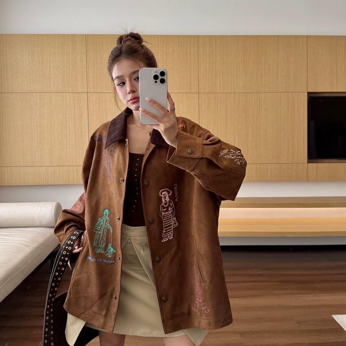 Jacket suede Brown