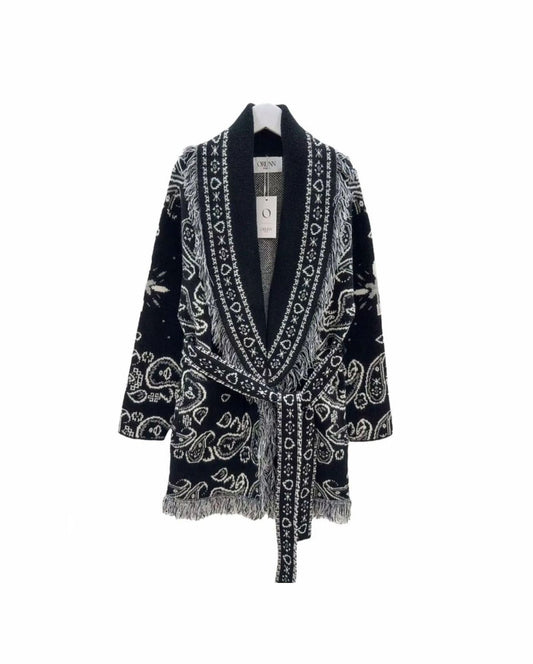Bandana cardigan Black