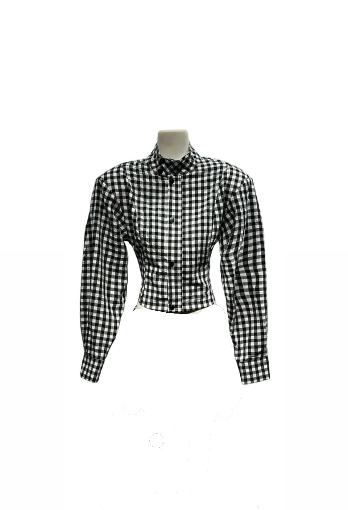 Shirt checkered black x white