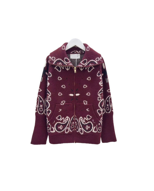 Bandana zipper burgundy