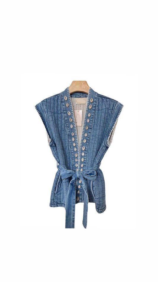 Vest denim blue shells