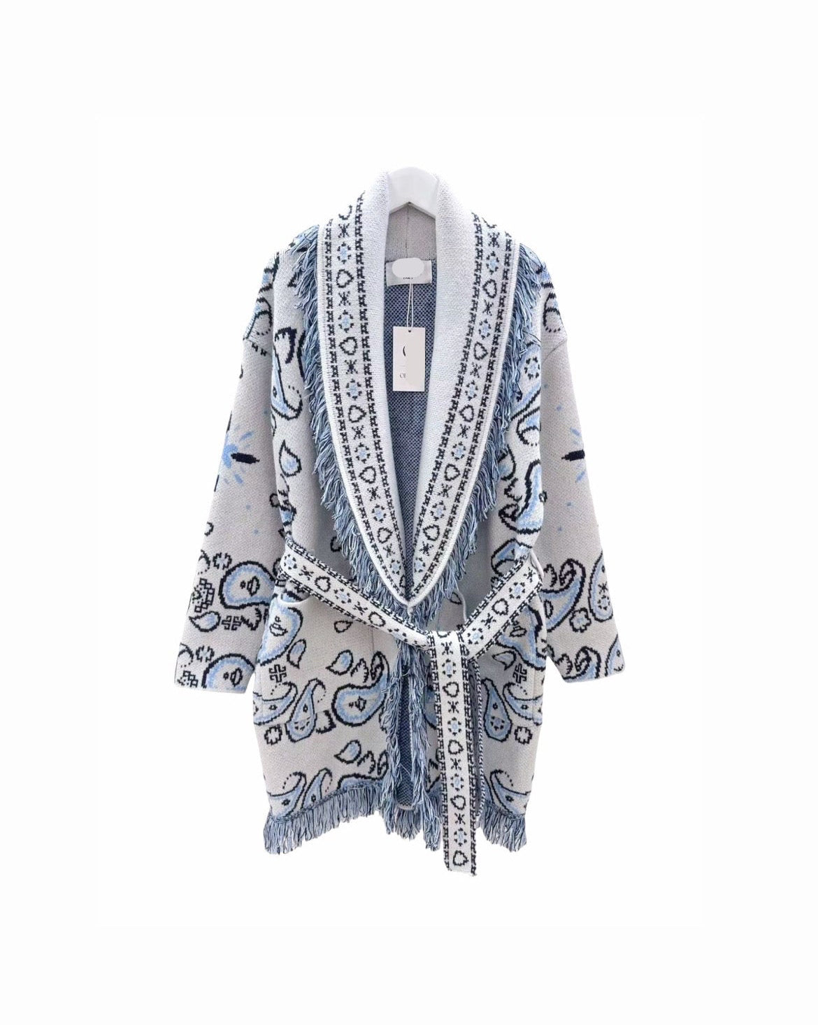 Jacket bandana white X blue