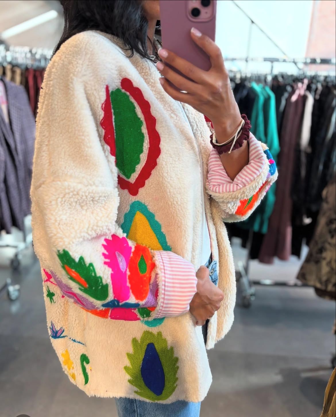 Jacket Fur Colorful neon