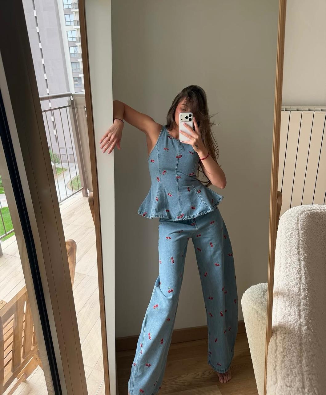 Set denim cherrys