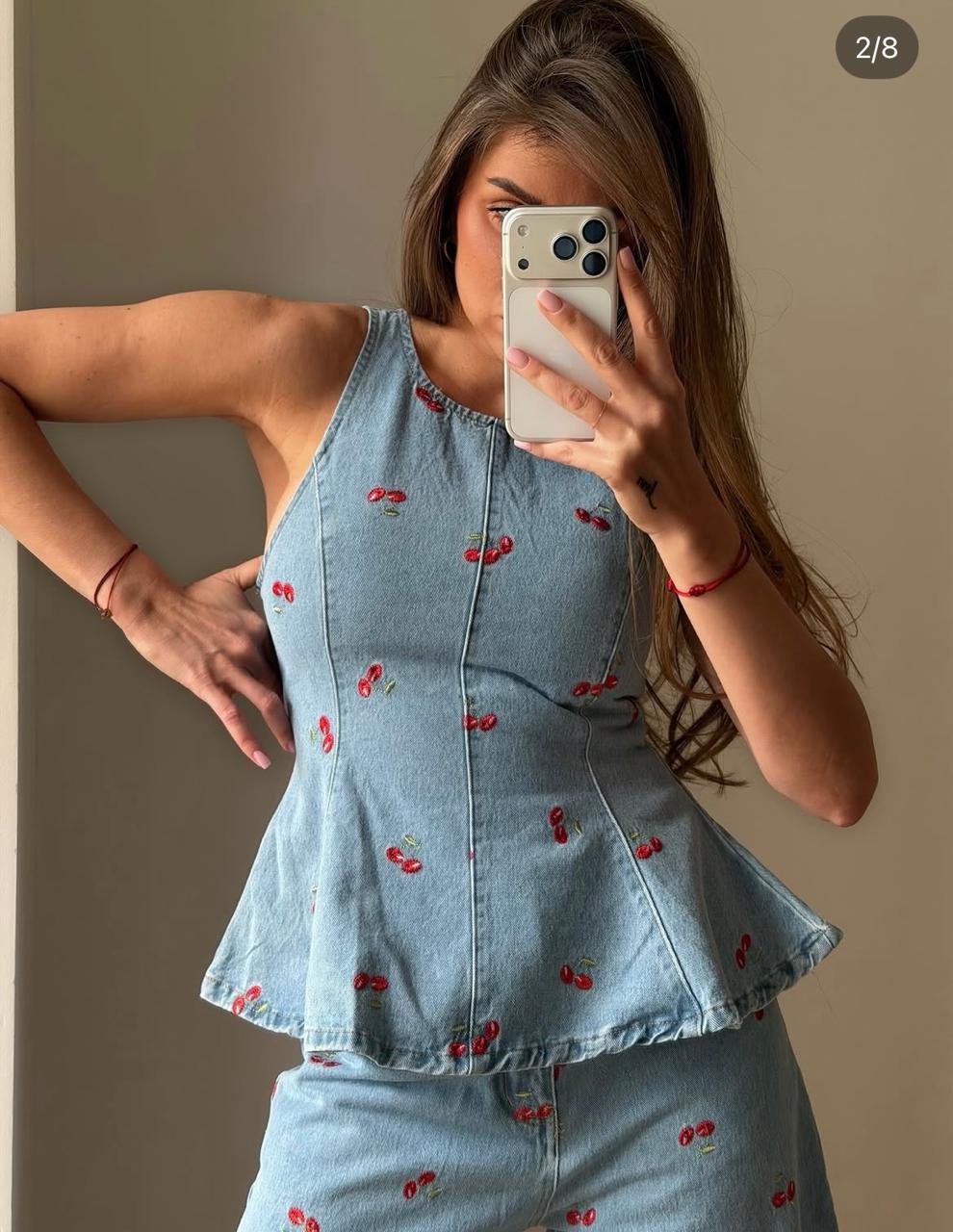 Set denim cherrys