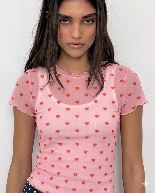 Shirt polka hearts