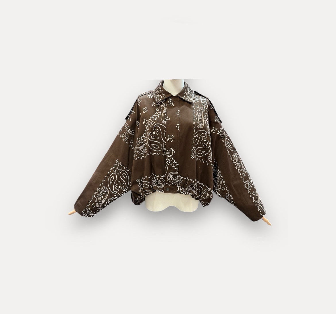 Jacket bandana bomber brown