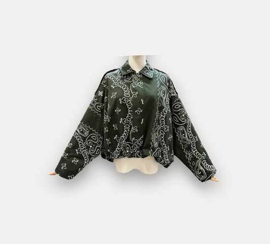 Jacket bandana bomber olive