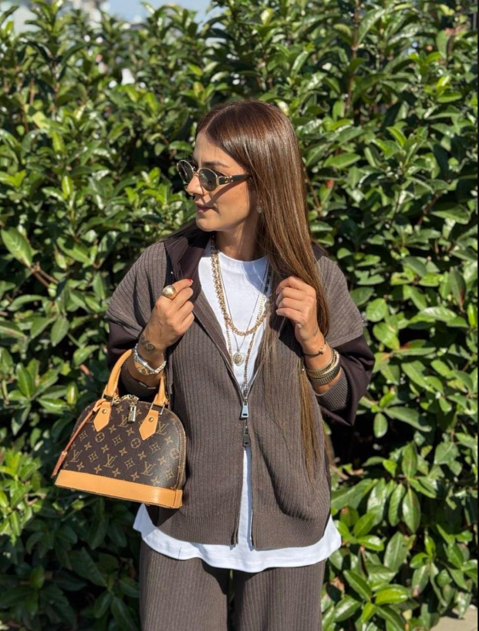 Set brown fabric mix