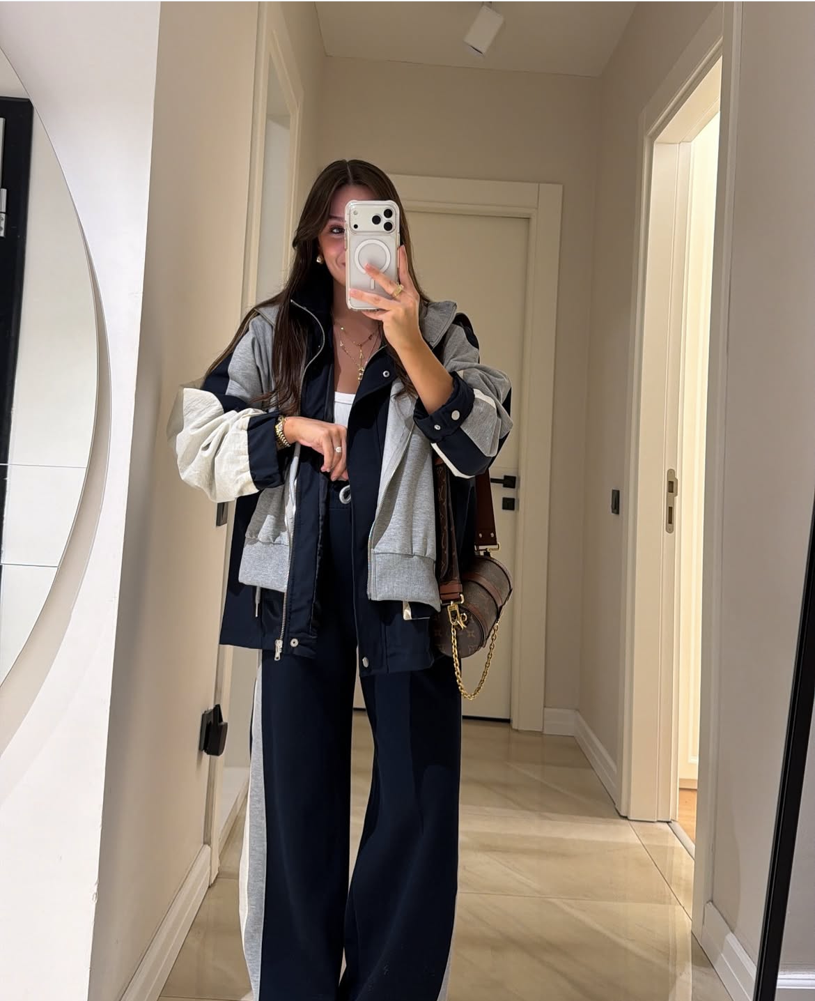 Set Navy attached hoddie