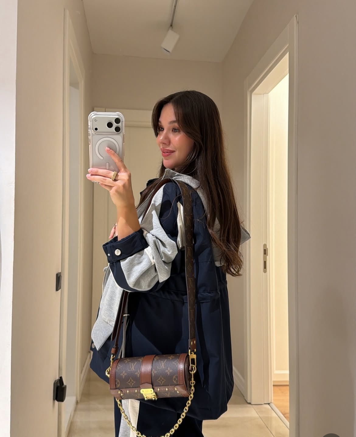 Set Navy attached hoddie