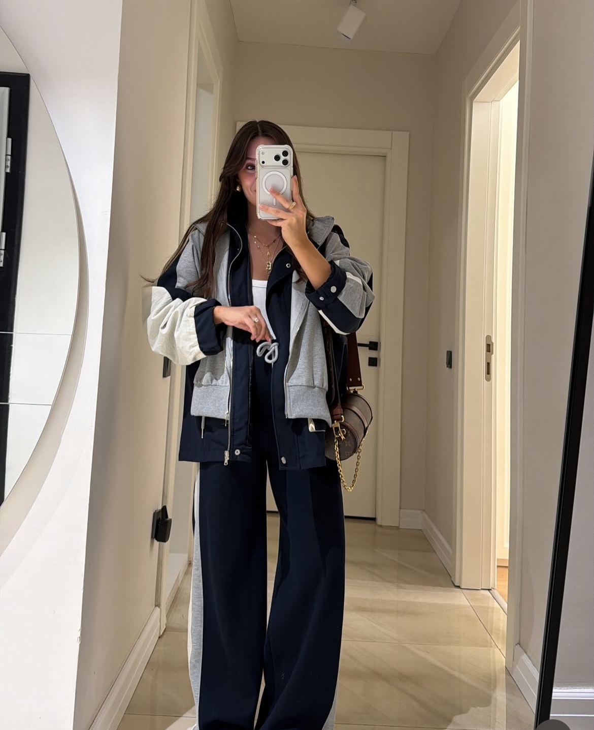 Set Navy attached hoddie