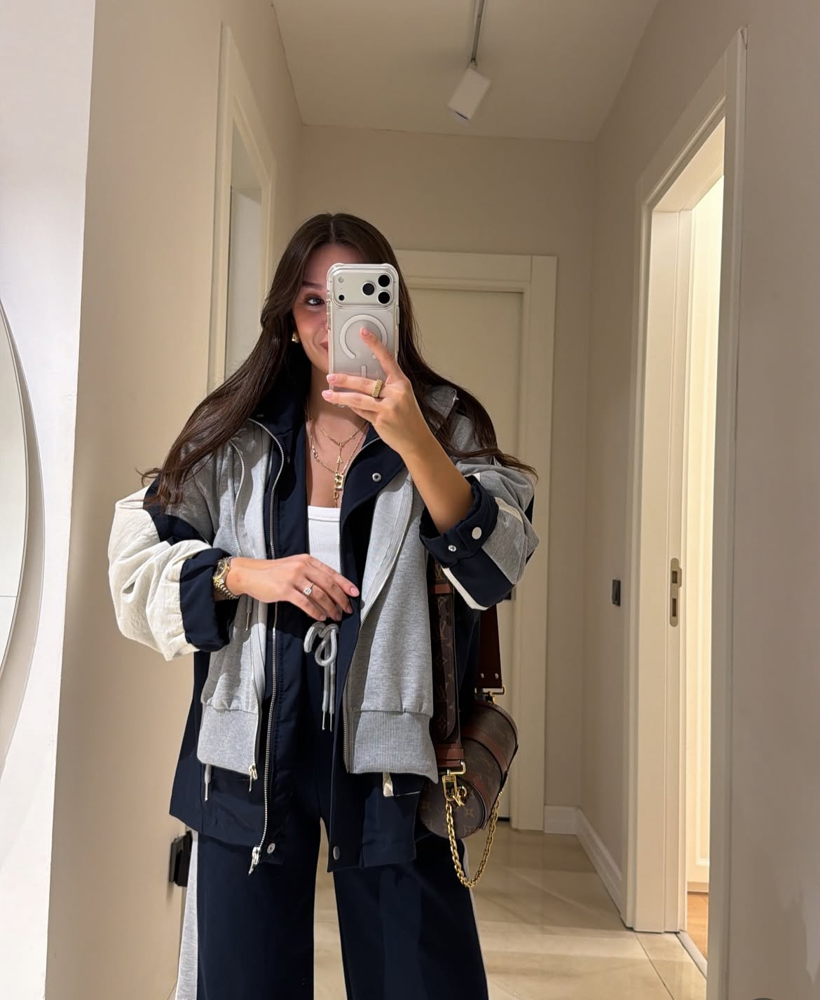 Set Navy attached hoddie