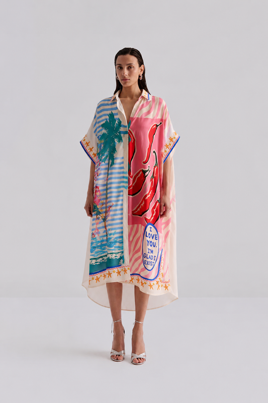 Shirt dress long pattern 9