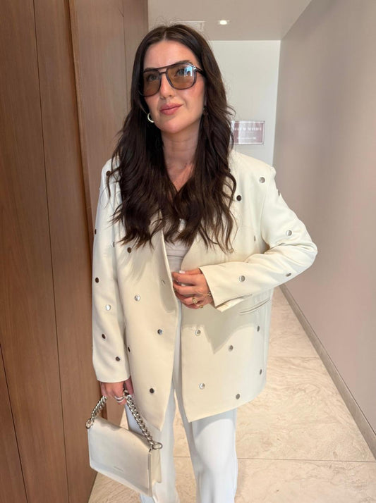 Blazer studs offwhite