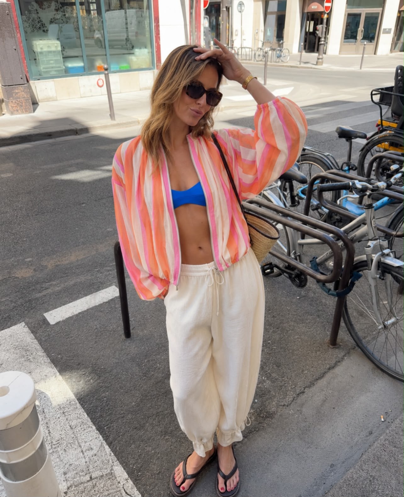 Bomber stripe multicolor jacket