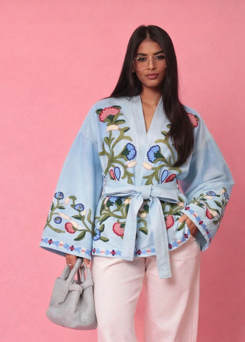 Jacket embroidery denim