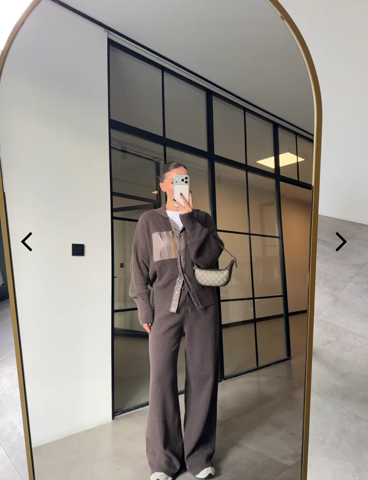 Set cafe knit buttons