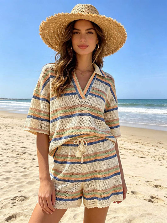 Set crochet stripe