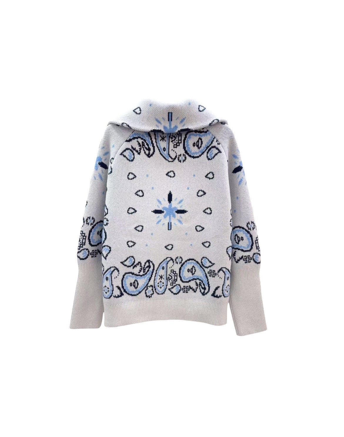 Bandana zipper grey blue