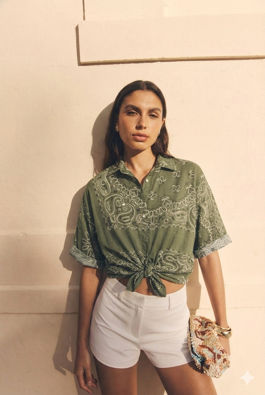Bandana olive shirt