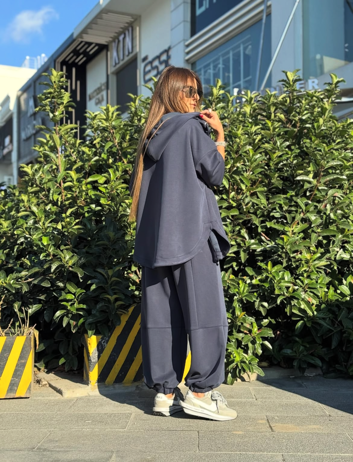 Set Long Hoddie Navy