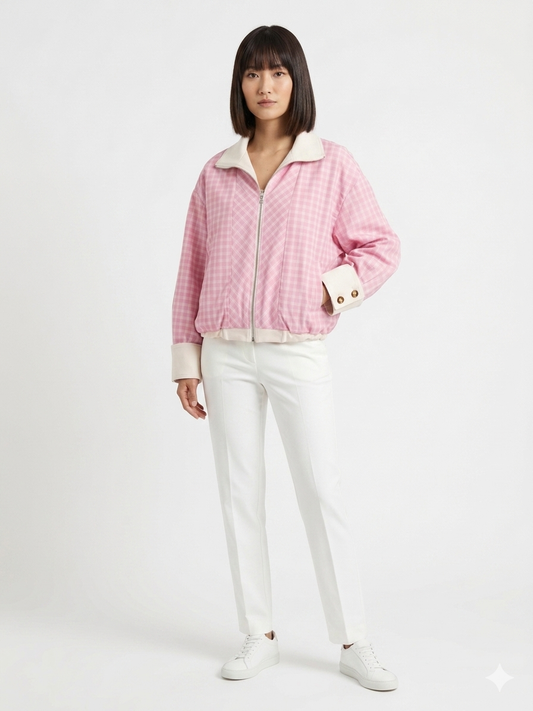 Jacket double face pink