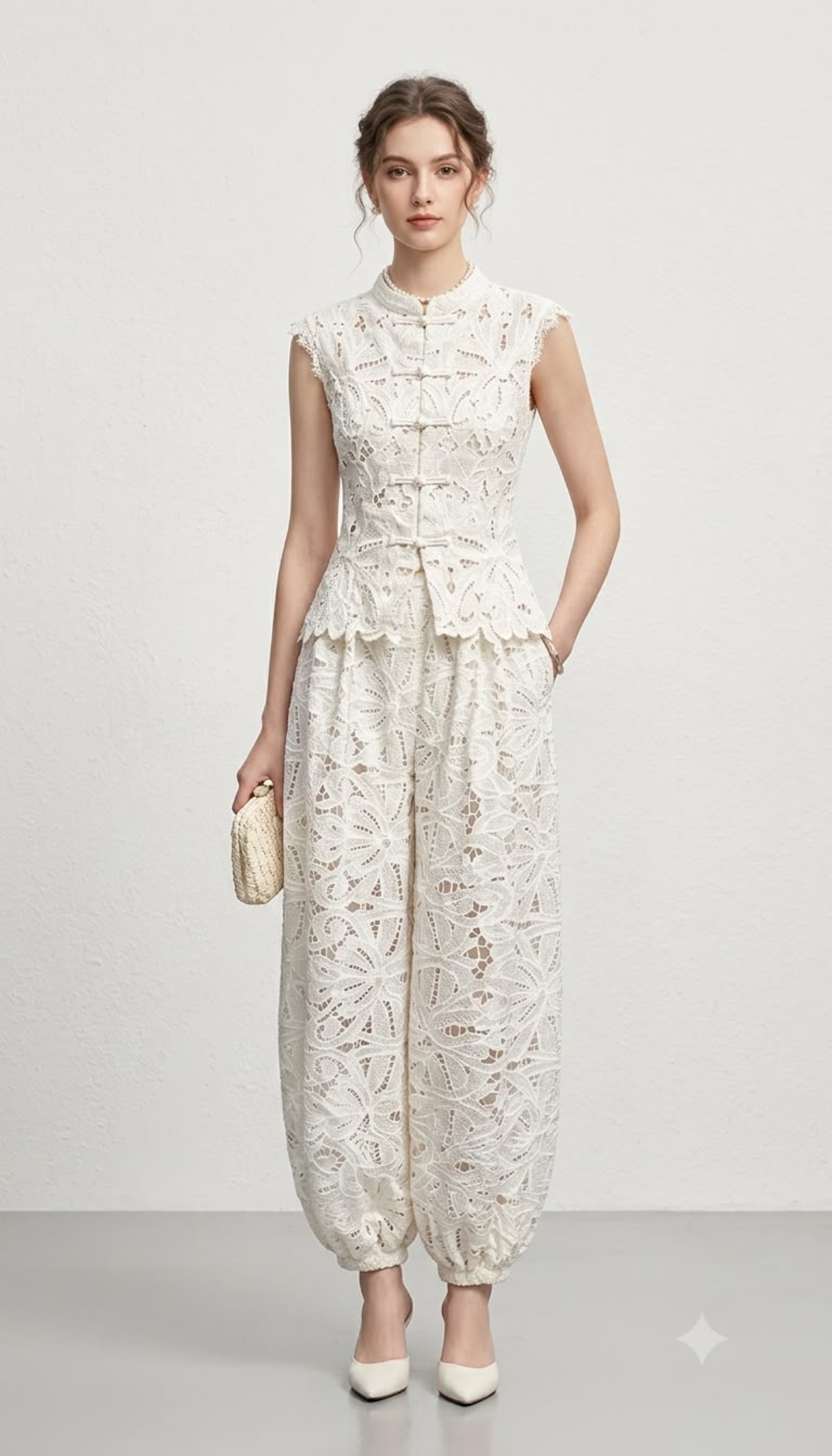 Set lace off white
