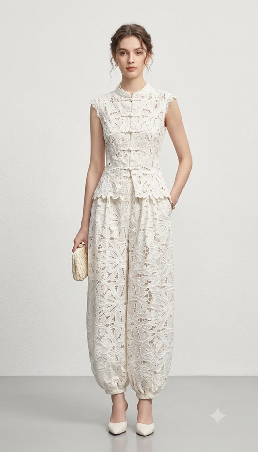 Set lace off white