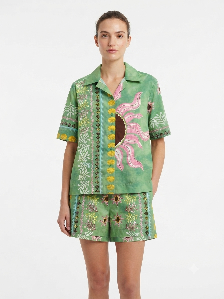 Set green limited edition embroidery