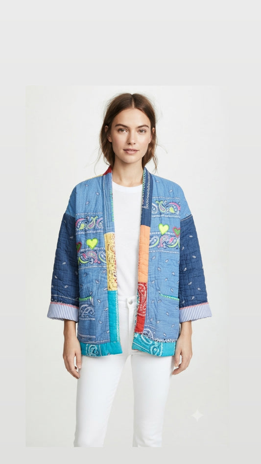 Jacket bandana multicolor blue