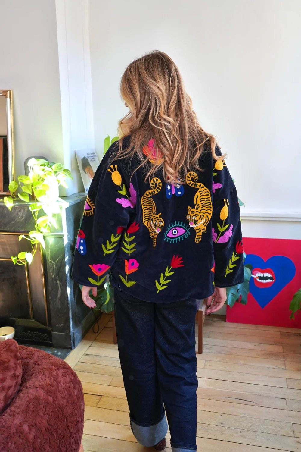 Jacket Suede patterned colors