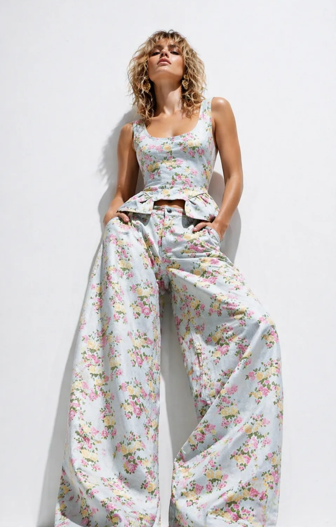 SET FLORAL BLUE
