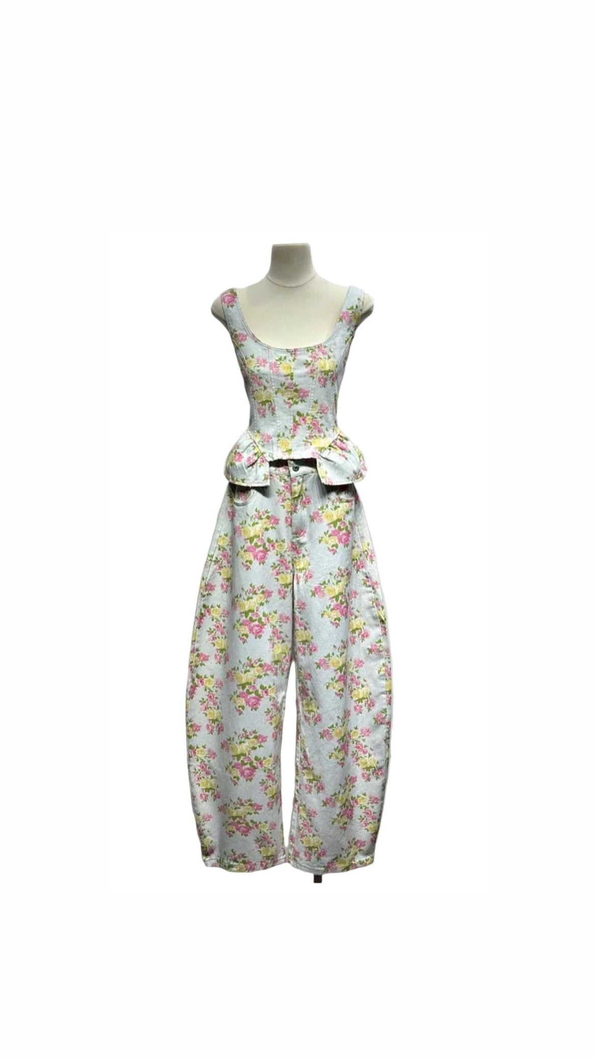 SET FLORAL BLUE