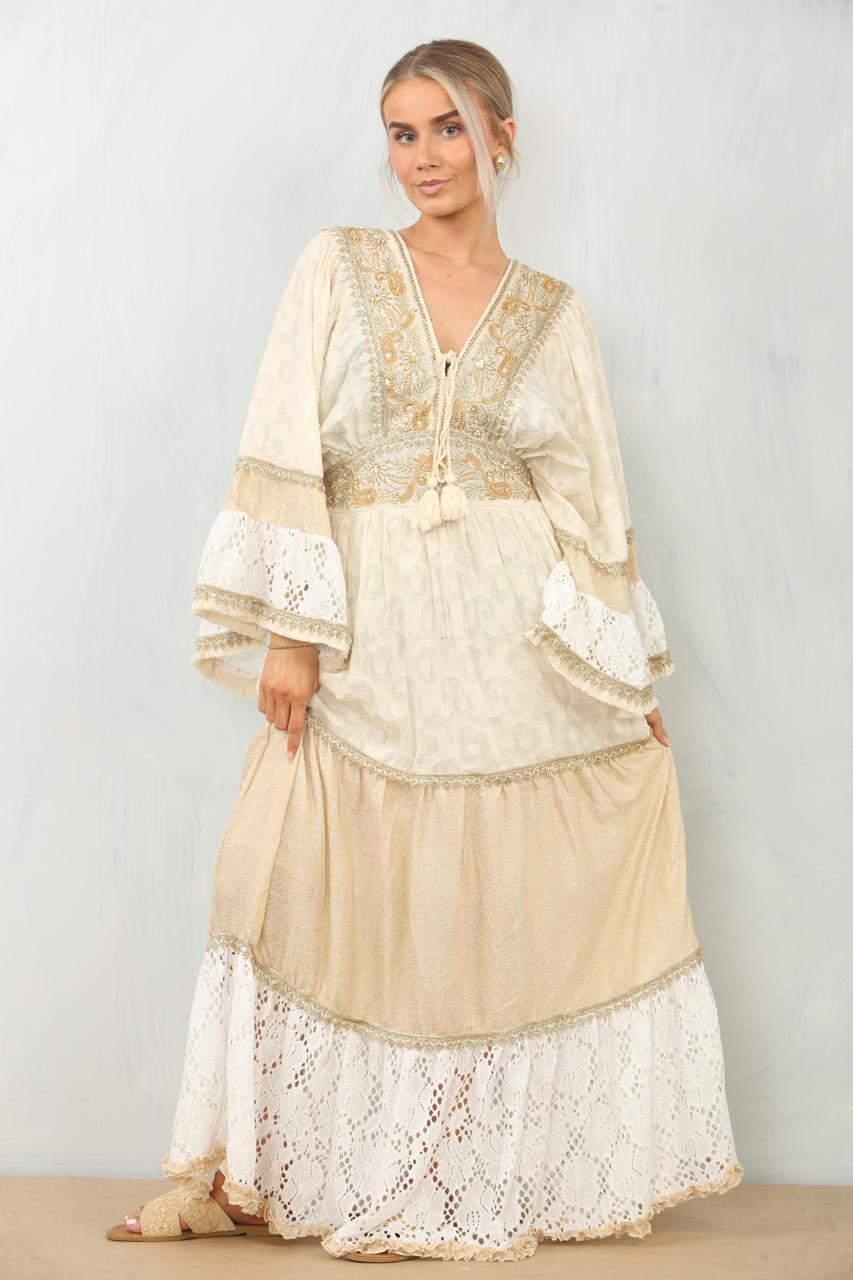 Dress embroidery gold