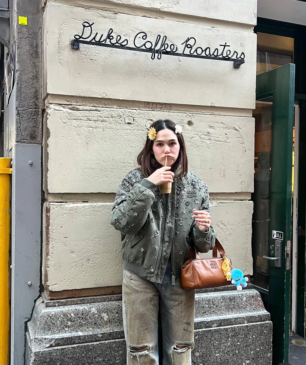 Jacket Olive Embroidery